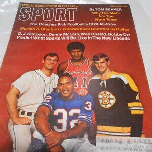 VTG SPORT MAGAZINE OJ SIMPSON DENNY McLAIN 1967 ON COVER VG